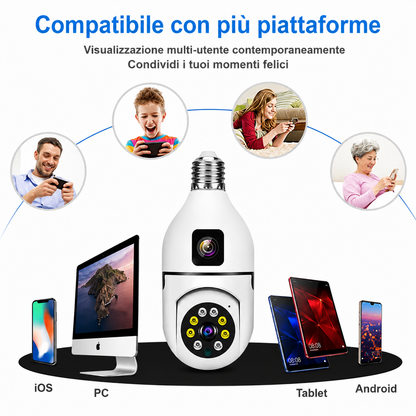 Videocamera di Sicurezza Wireless con Visione Notturna