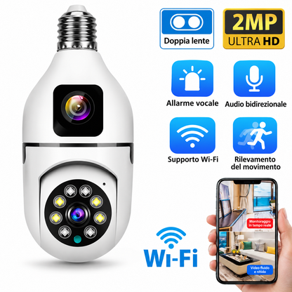 Videocamera di Sicurezza Wireless con Visione Notturna