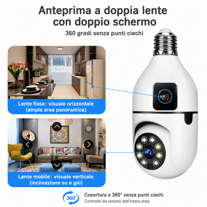 Videocamera di Sicurezza Wireless con Visione Notturna