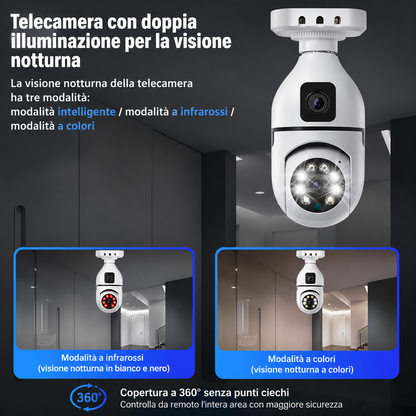 Videocamera di Sicurezza Wireless con Visione Notturna
